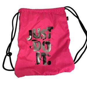 Nike Drawstring Bag Just Do It Backpack Hot Pink Black Graffiti Sling String